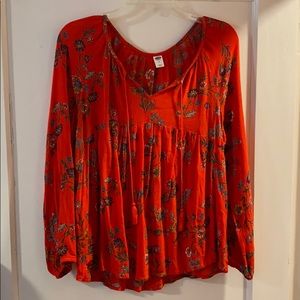 Old Navy Peasant Top Size Medium